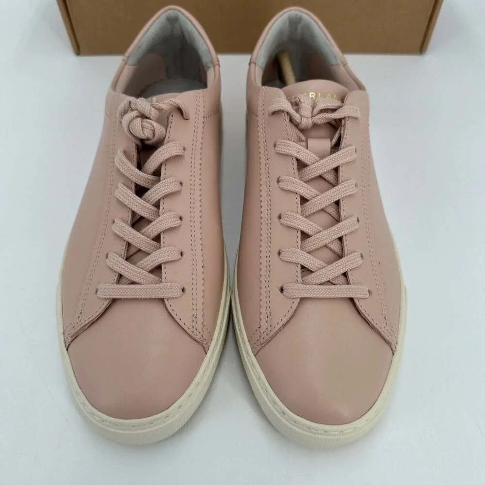 Everlane The Day Sneaker in Pale Pink Leather 7.5 Women's Lace-up Shoes Casual